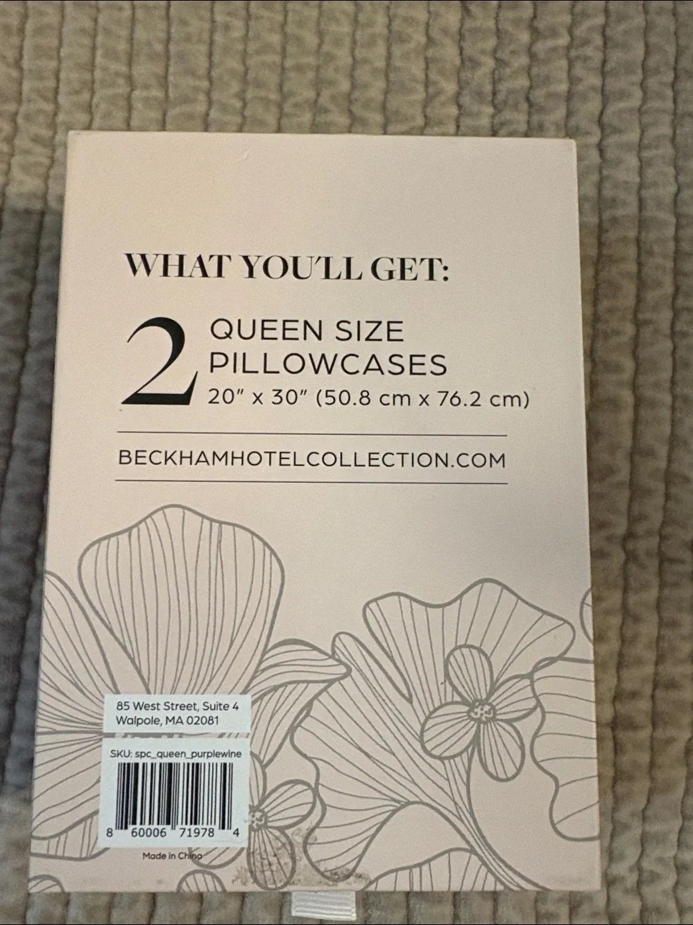 Beckham Hotel Collection Silk Pillowcase in Deep Wine Mulberry Silk 2 Queen NIB